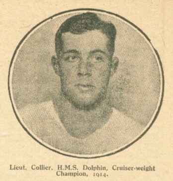 Lieut. Collier, HMS Dolphin, crusierweight champion 1914.
